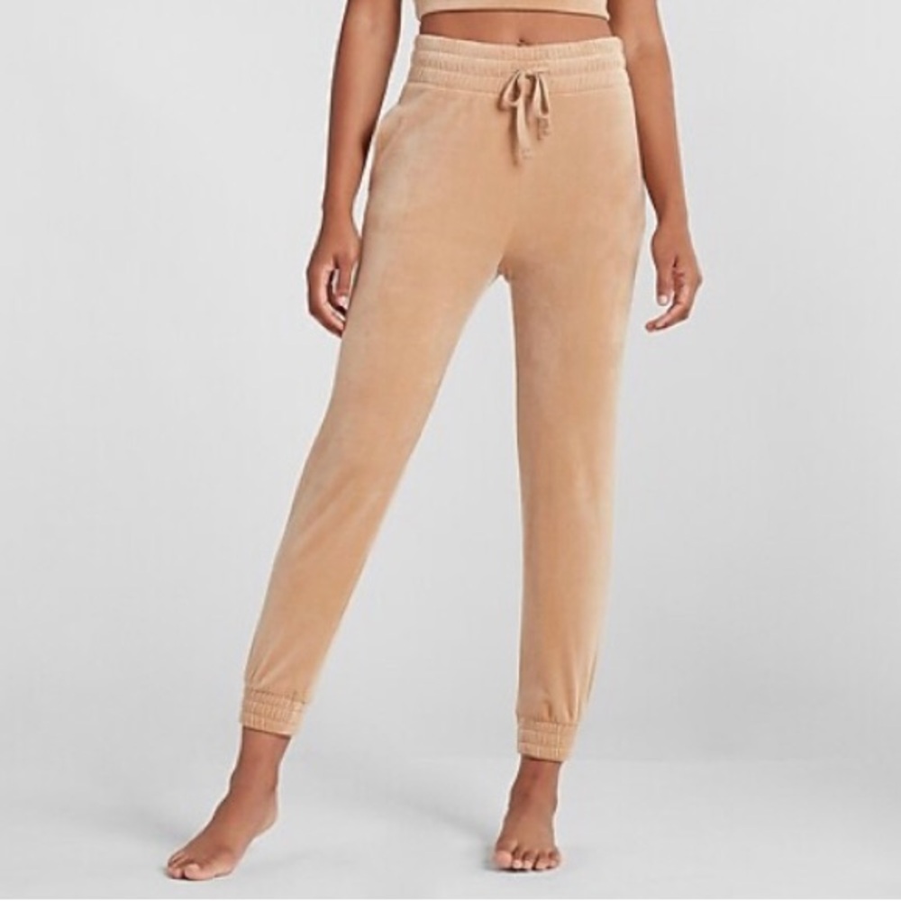 EXPRESS High Waisted Velour Joggers Size Medium